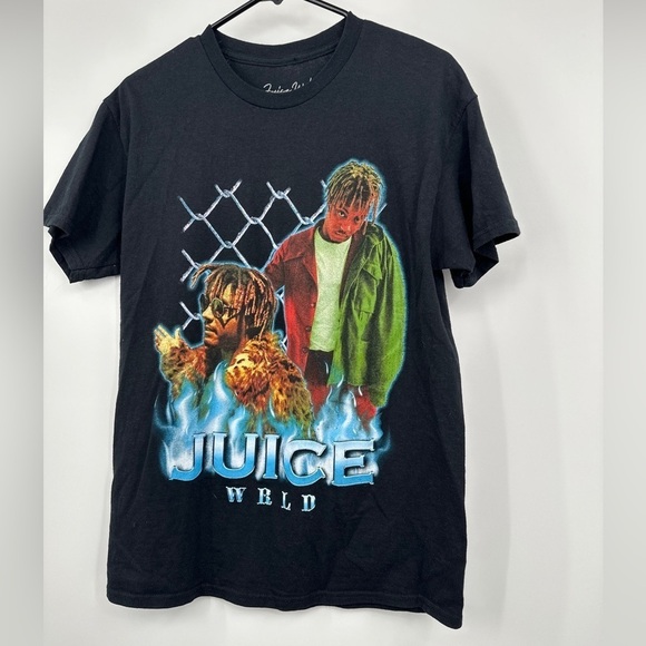 Vlone Juice Wrld Shirt Adult M Medium Black Tee - Picture 1 of 3